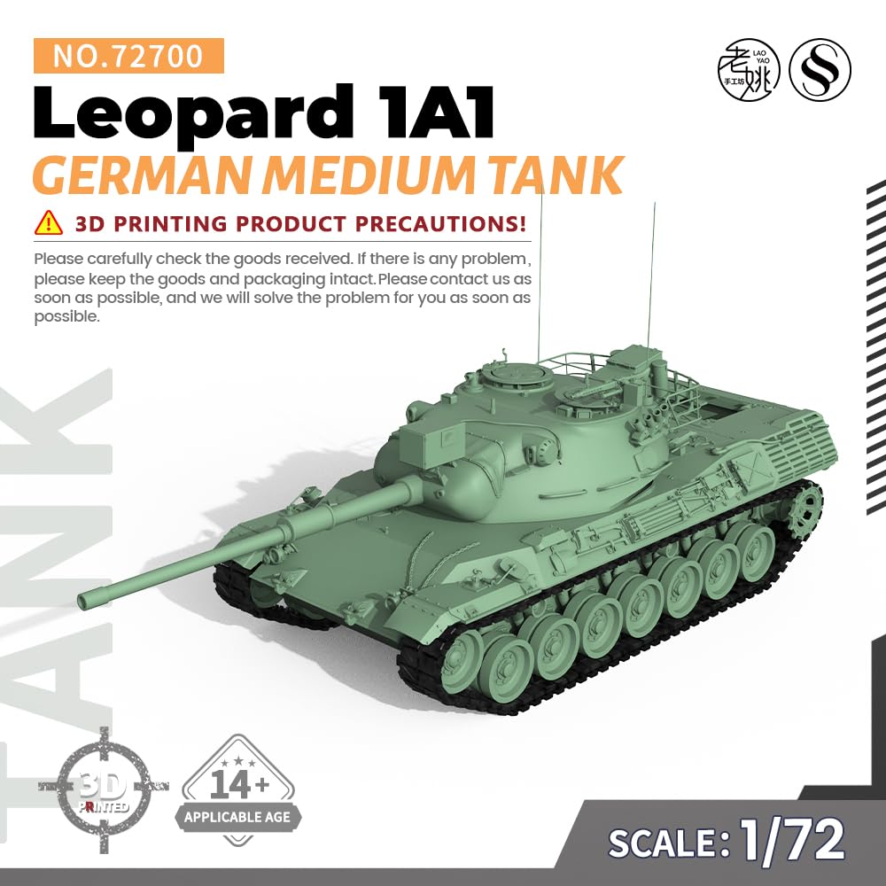 Amazon | YY72700 1/72 ミリタリーモデル ドイツ レオパルト1A1 中戦車